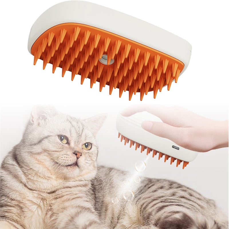 USB Rechargeable Pet Steam Brush Spray Massage Comb