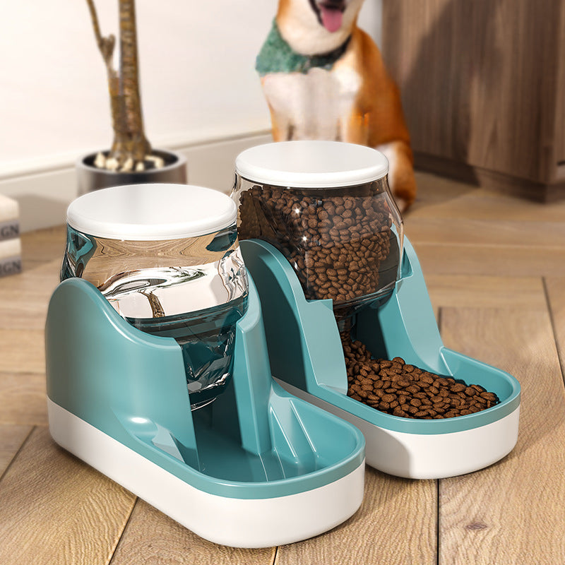 Cat Water Fountain & Automatic Pet Feeder