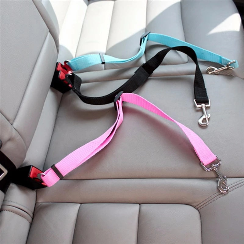 Adjustable Pet Cat Dog Car Seat Belt with Safety Clip