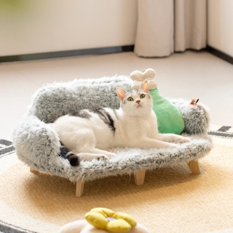 Wooden Pet Bed for Dogs & Cats – Luxury Safety Bed