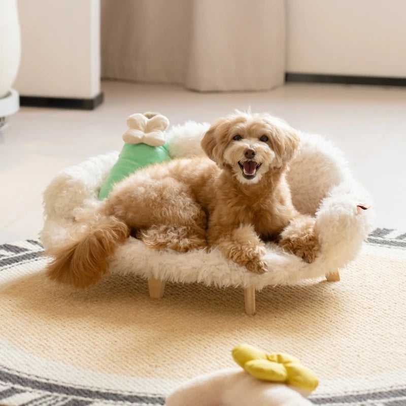 Wooden Pet Bed for Dogs & Cats – Luxury Safety Bed