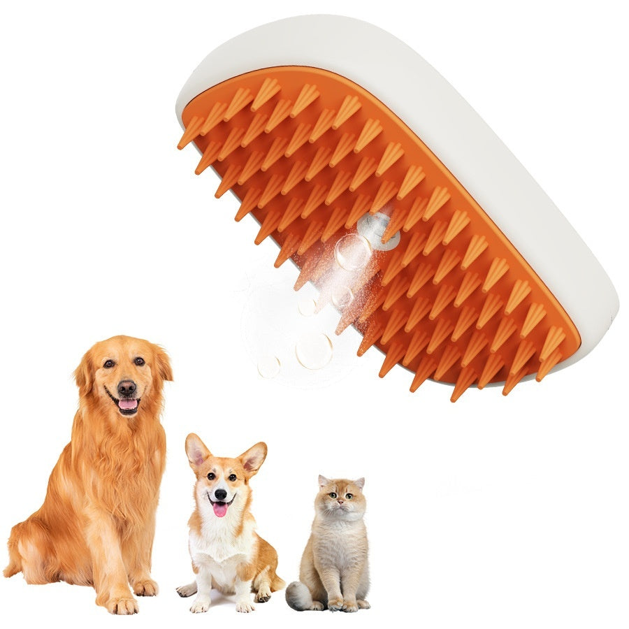 USB Rechargeable Pet Steam Brush Spray Massage Comb