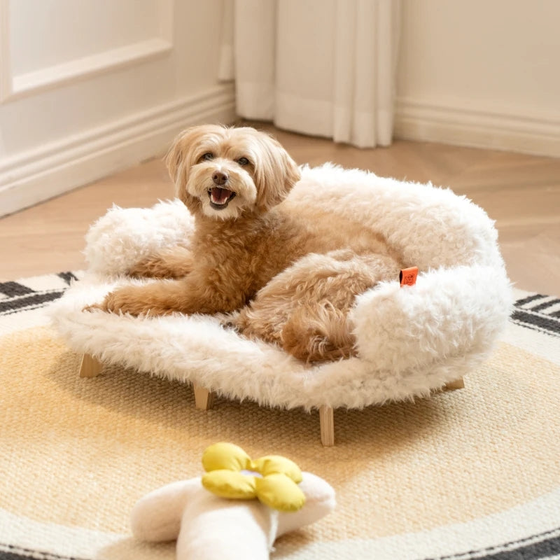 Wooden Pet Bed for Dogs & Cats – Luxury Safety Bed