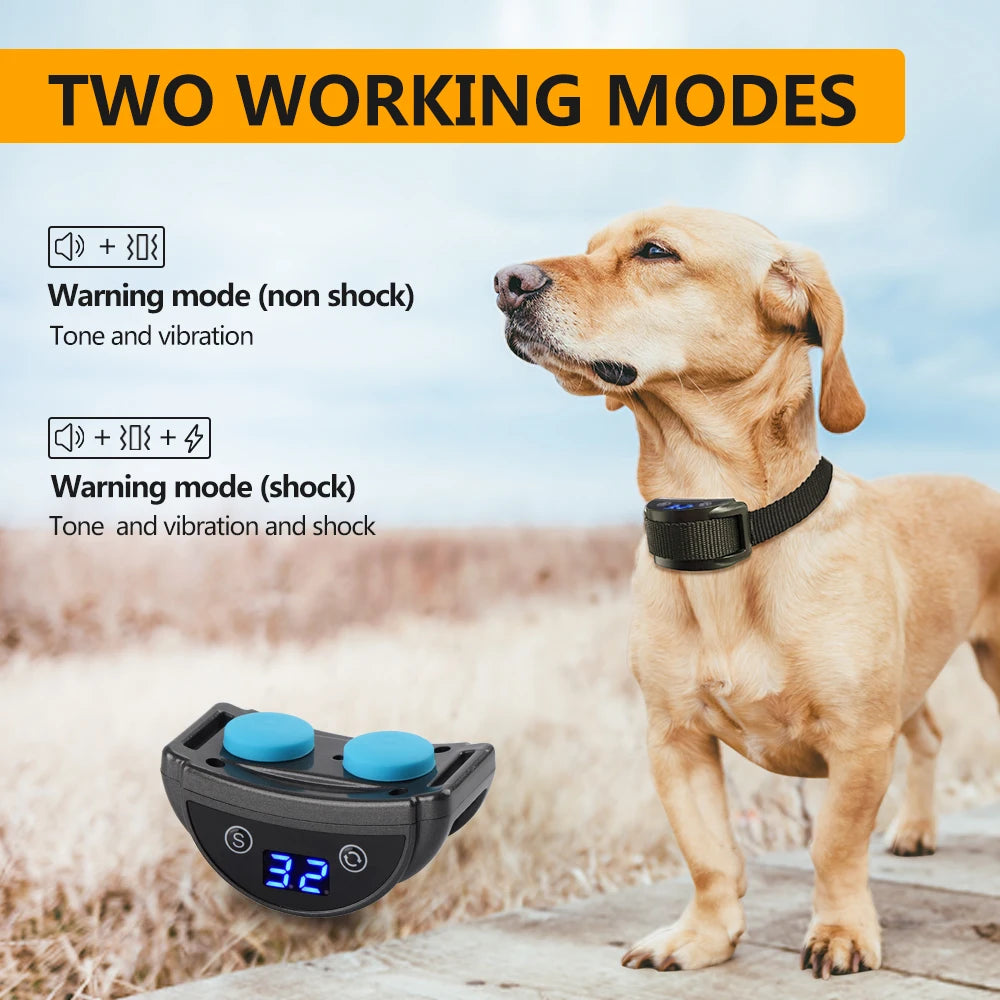 Automatic Bark Control Shock Collar with LED Display
