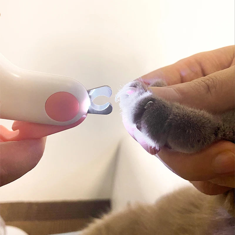 LED Light Pet Nail Clipper with Safety Lock