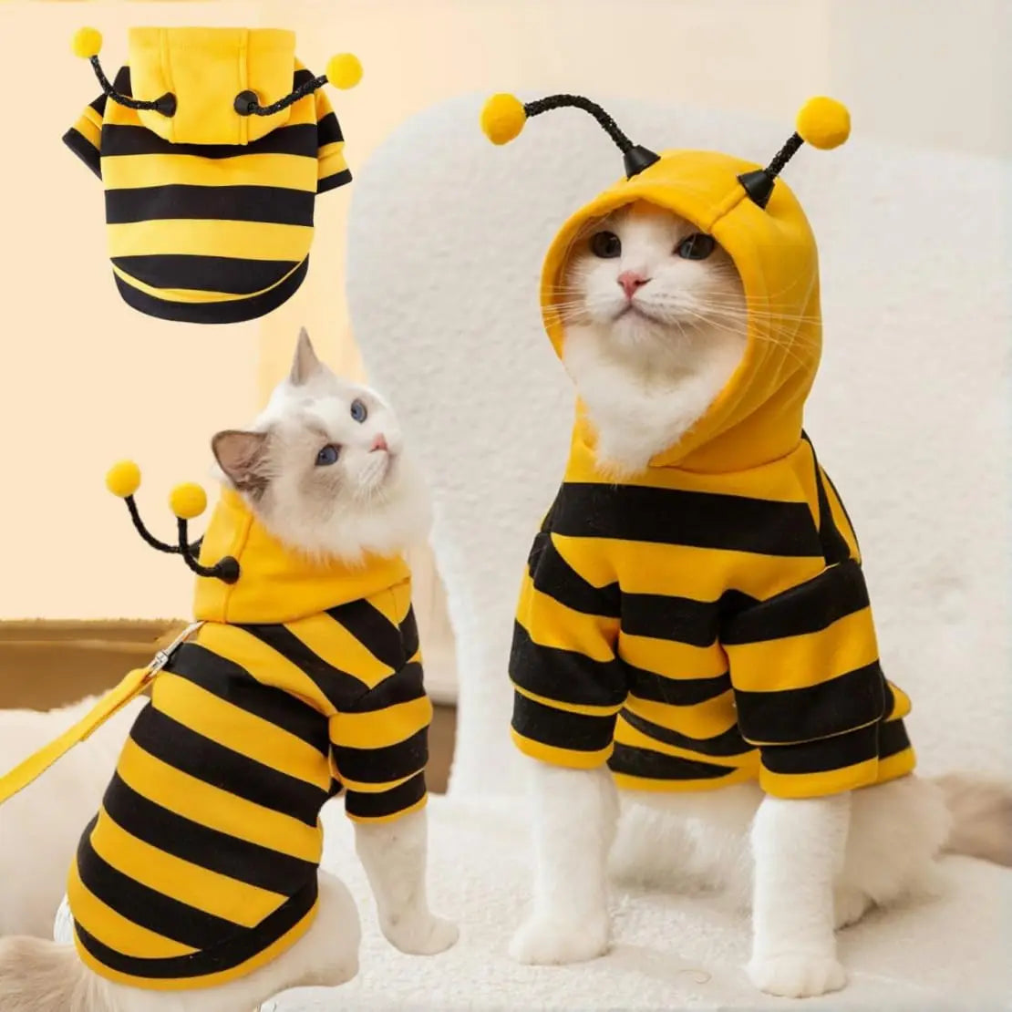 Bee Costume Pet Hoodie for Dogs & Cats