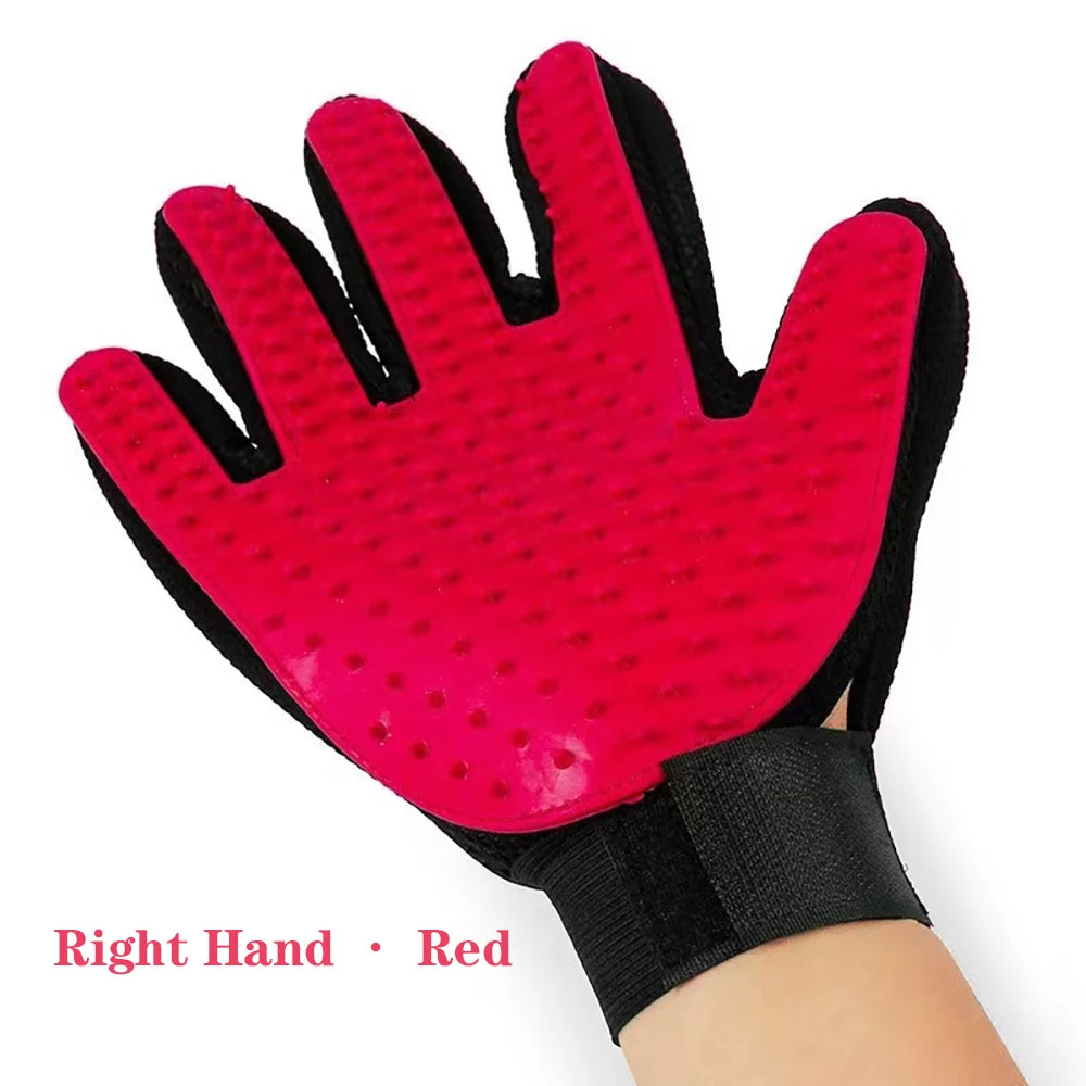 Pet Hair Removal Grooming Gloves for Cats & Dogs