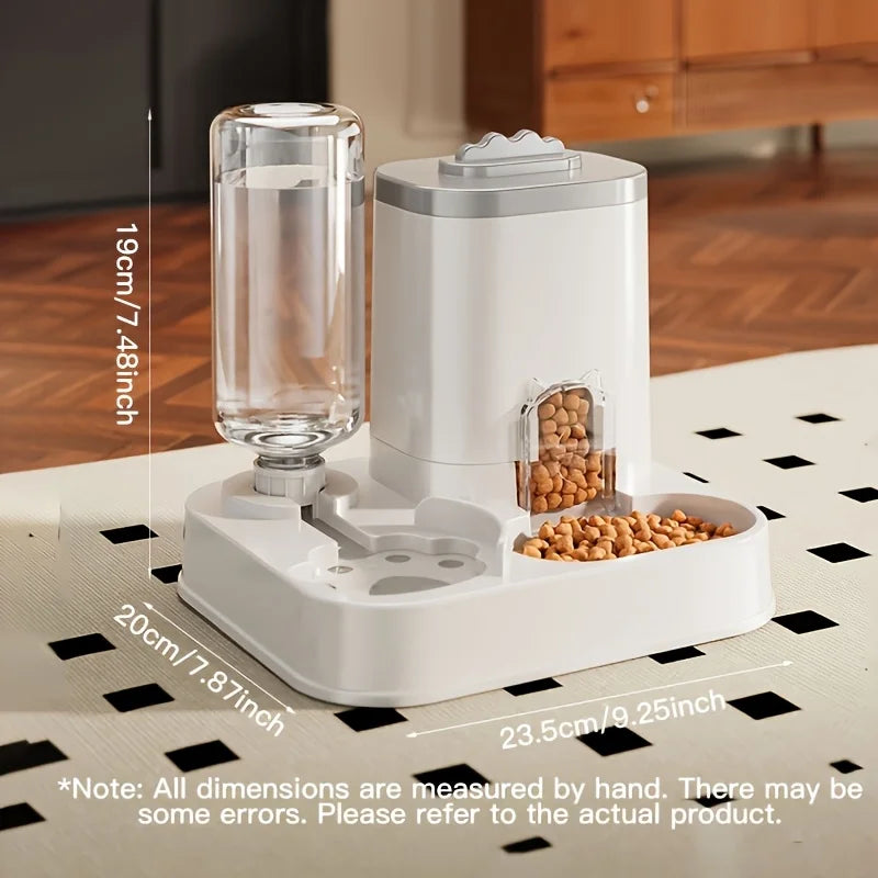 Automatic Gravity Cat Feeder & Water Dispenser