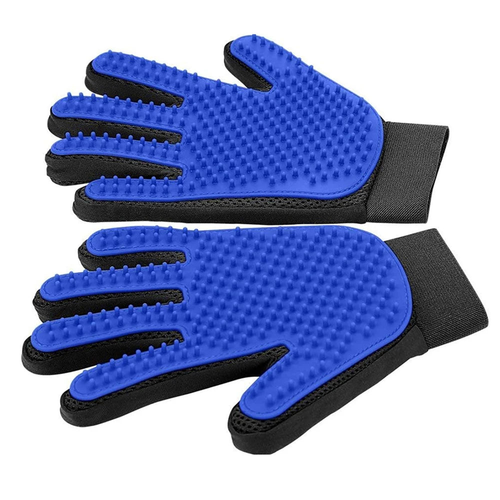 Pet Hair Removal Grooming Gloves for Cats & Dogs