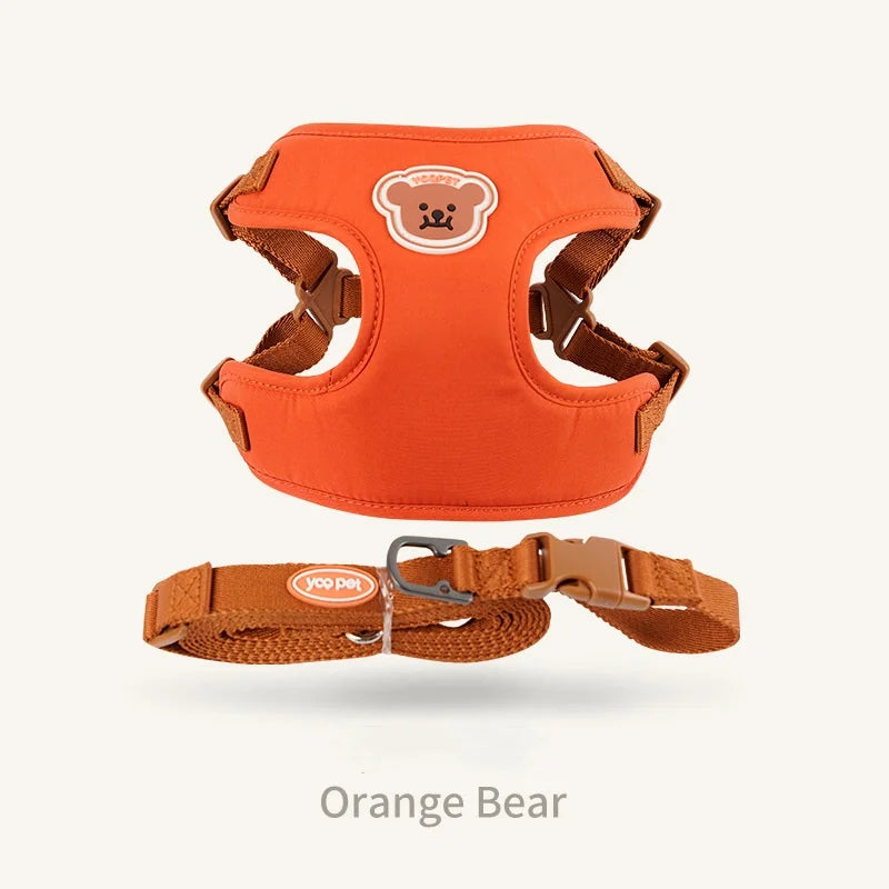 Cute Bear Dog Harness & Leash Set