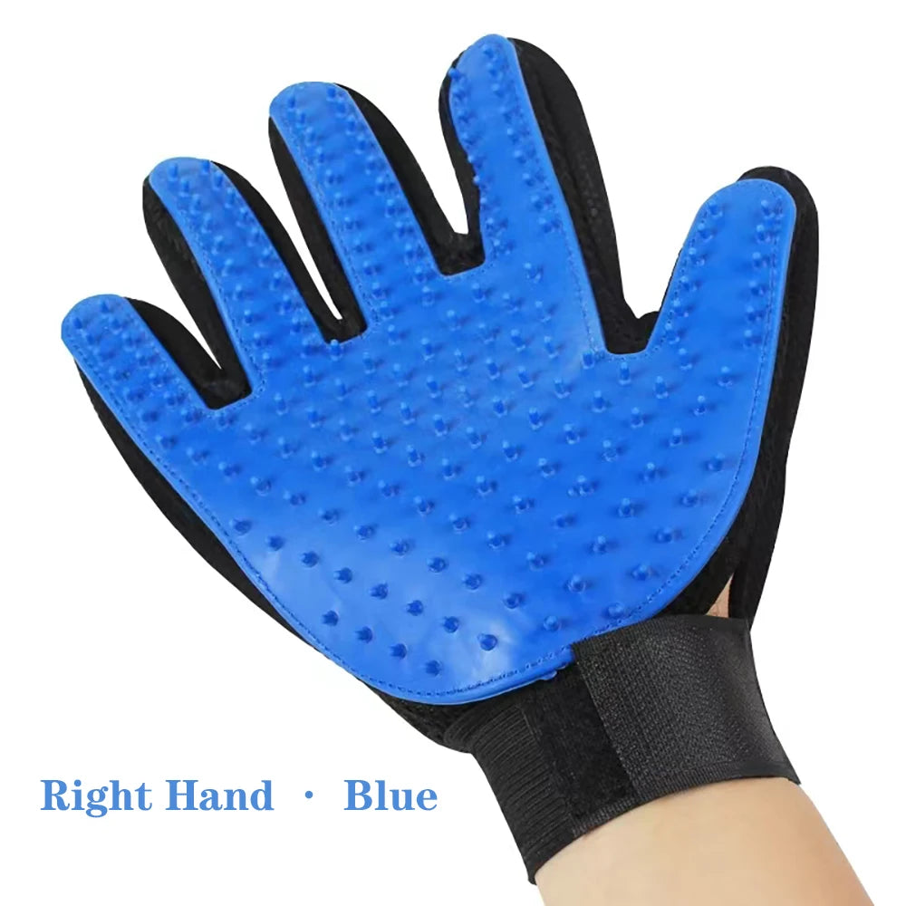 Pet Hair Removal Grooming Gloves for Cats & Dogs