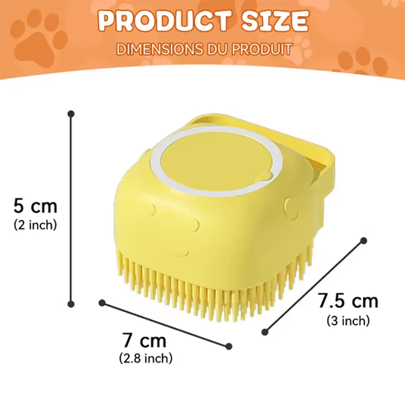 Pet Bath Massage Brush Silicone Grooming Tool