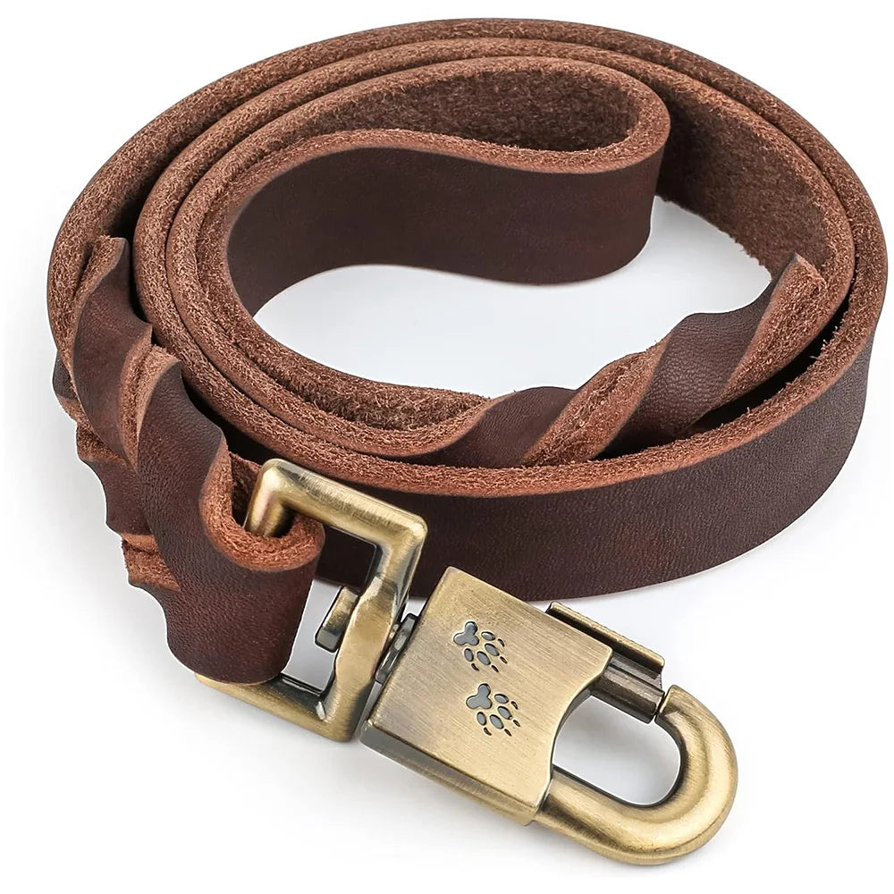 Genuine Leather Heavy Duty Dog Leash