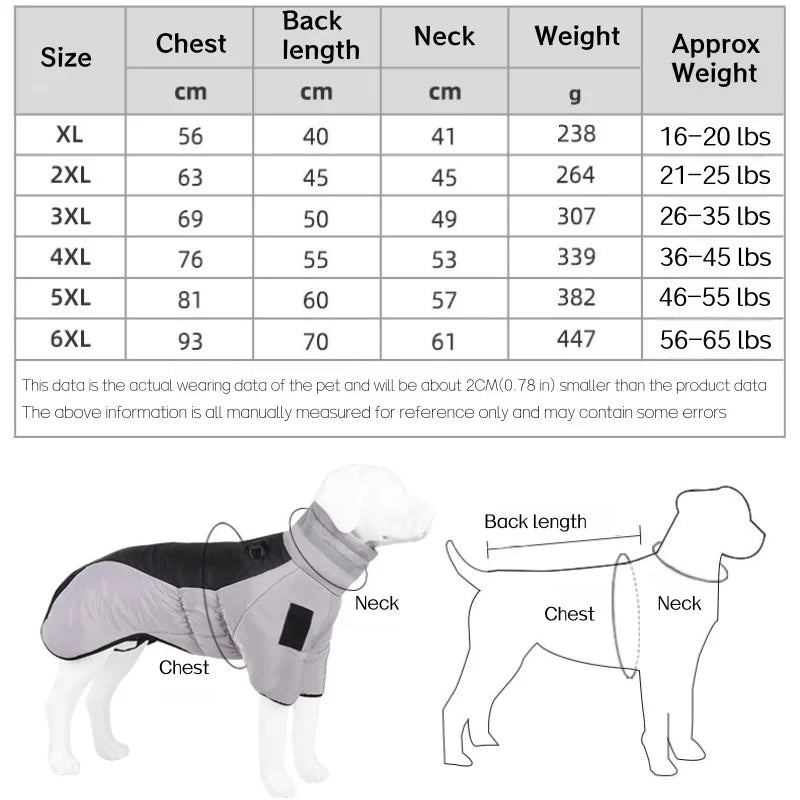 Waterproof Winter Dog Down Jacket