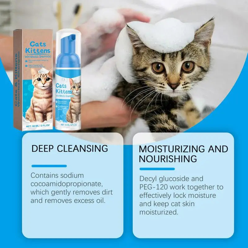 Waterless Cat Dry Shampoo Foam 60ml