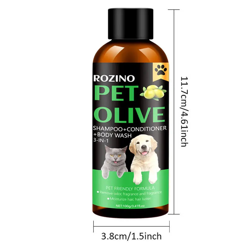 Pet Shampoo & Conditioner Olive-Based for Dogs & Cats