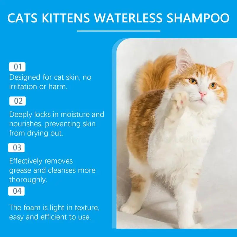 Waterless Cat Dry Shampoo Foam 60ml