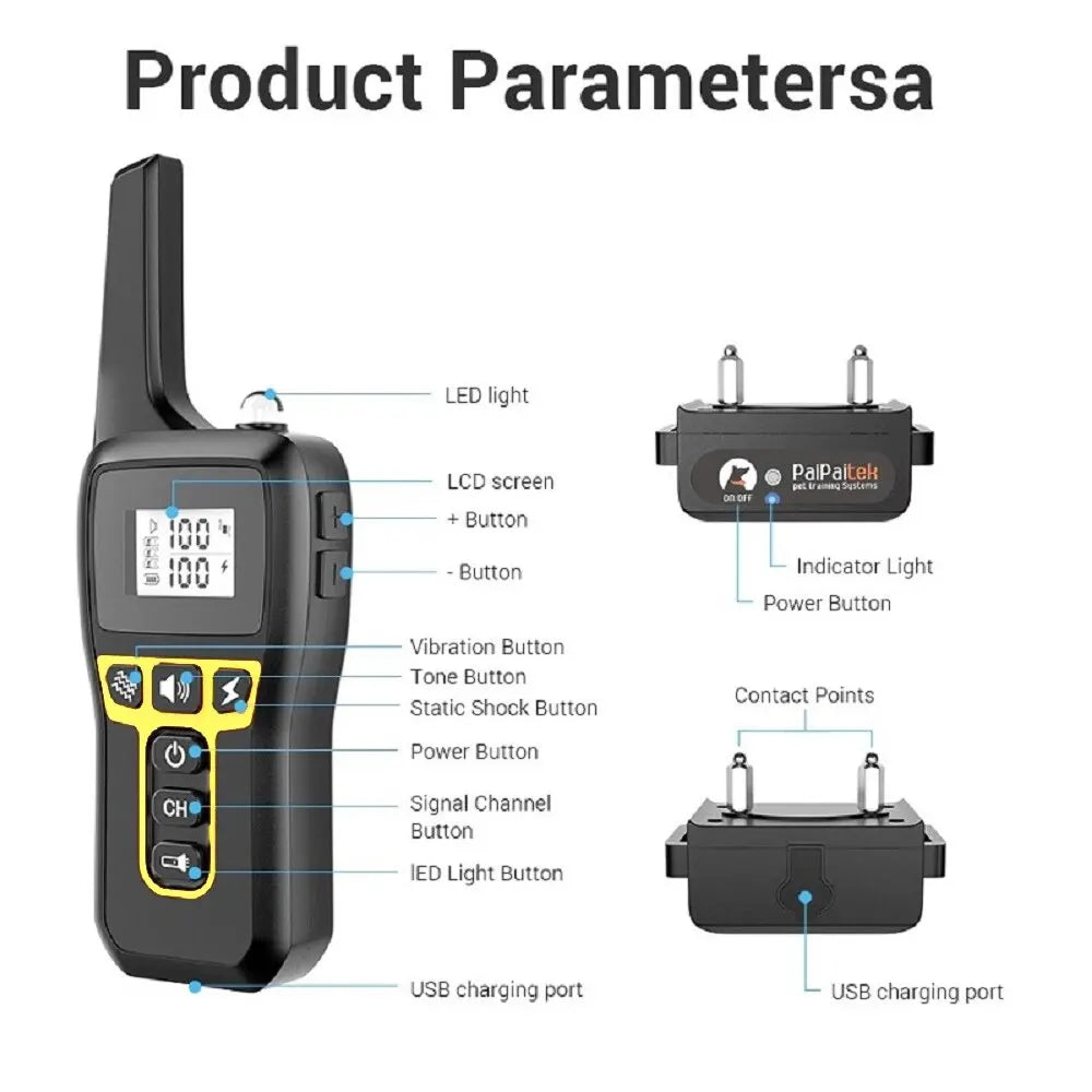 Remote Dog Training Collar with Bark Control