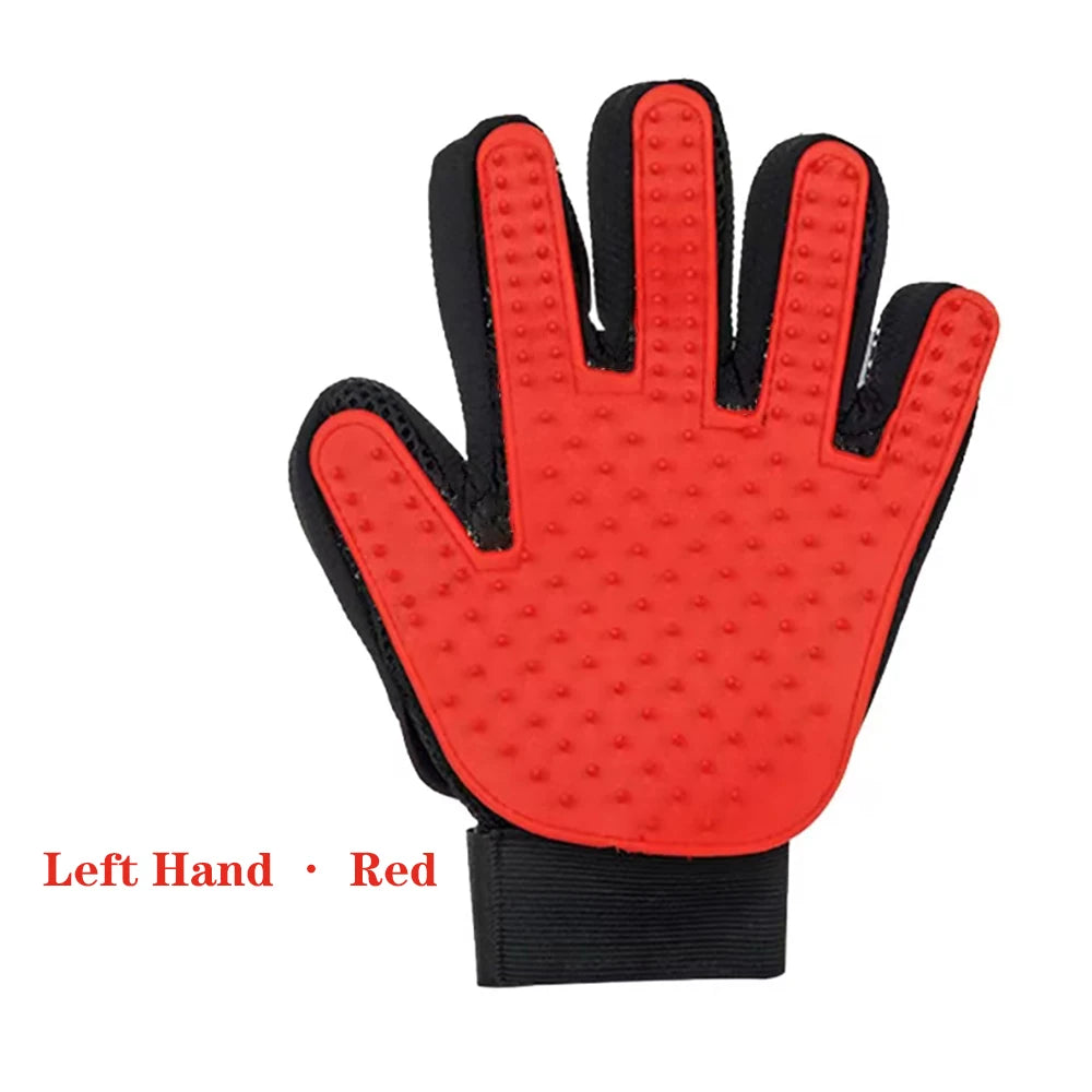Pet Hair Removal Grooming Gloves for Cats & Dogs
