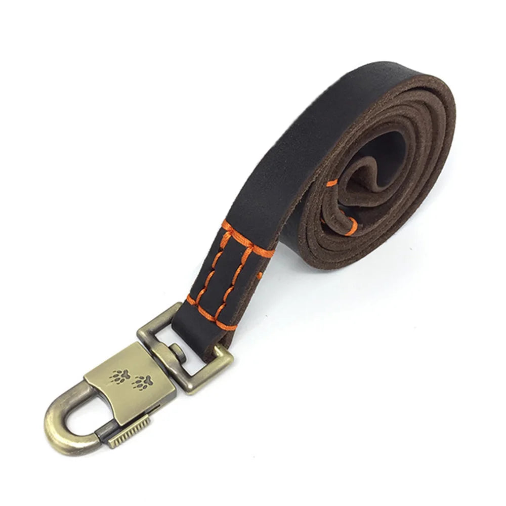 Genuine Leather Heavy Duty Dog Leash