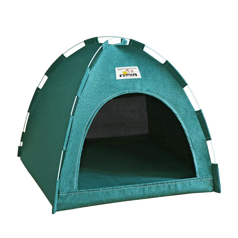 Foldable Cat & Dog House Tent – All Season Pet Bed