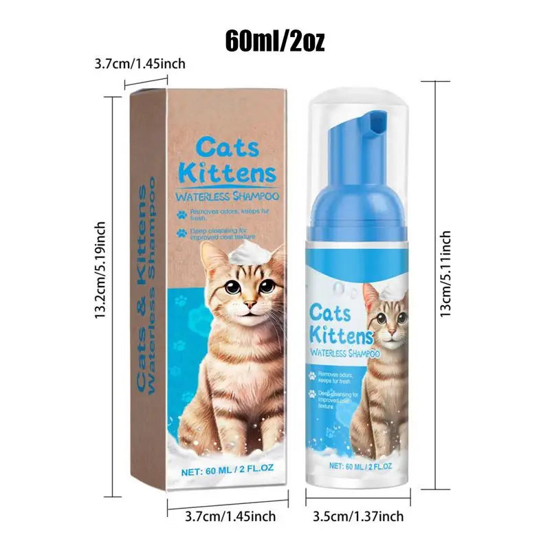 Waterless Cat Dry Shampoo Foam 60ml