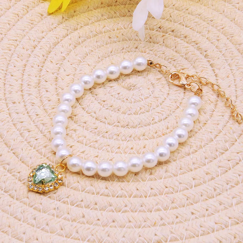 Cute Pearl Cat Collar Adjustable Necklace