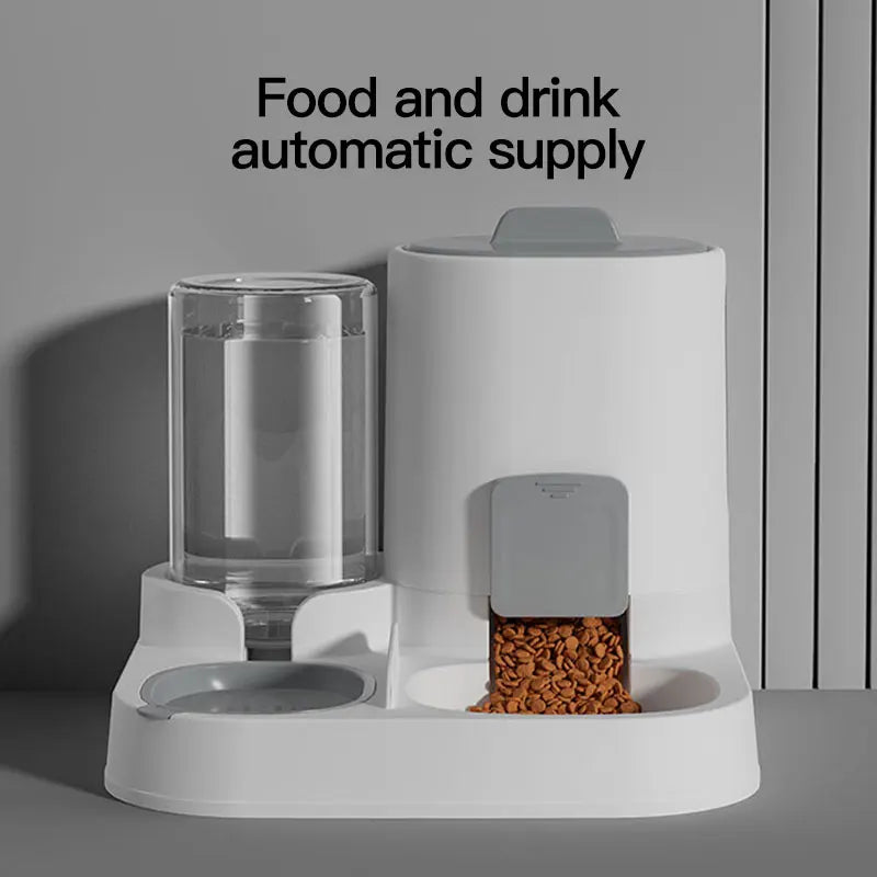 Automatic Gravity Cat Feeder & Water Dispenser