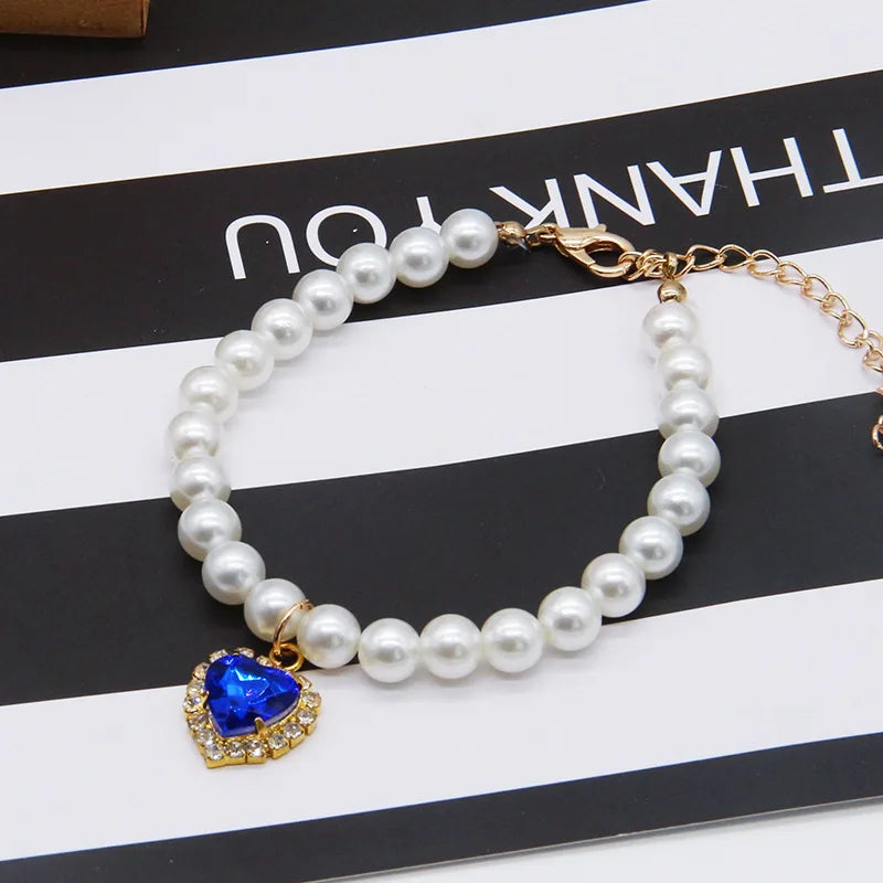 Cute Pearl Cat Collar Adjustable Necklace