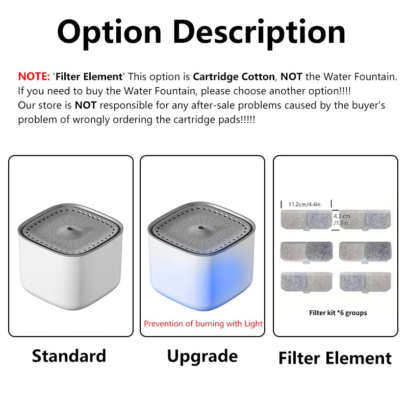 3L Pet Water Fountain with Filter & USB Pump