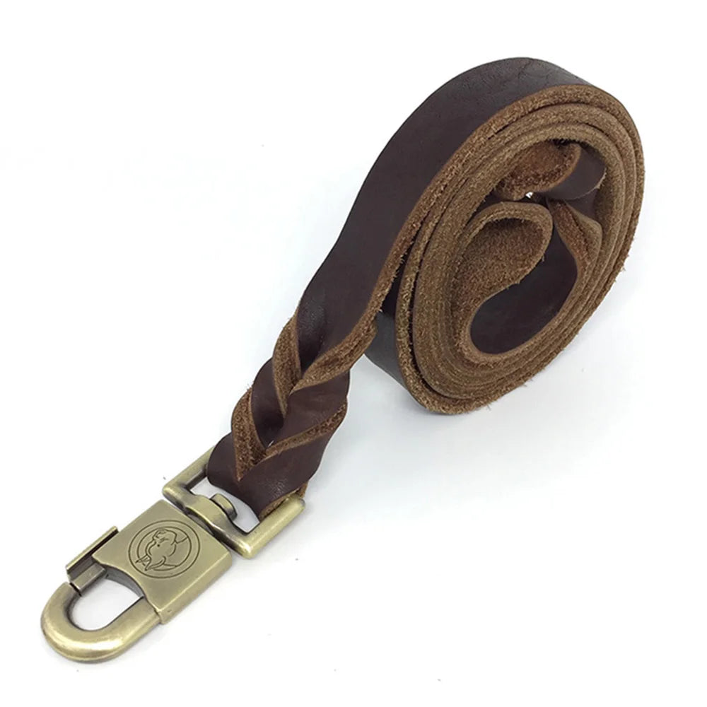 Genuine Leather Heavy Duty Dog Leash