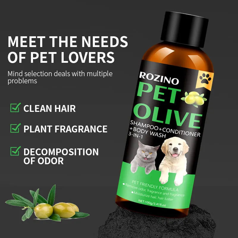 Pet Shampoo & Conditioner Olive-Based for Dogs & Cats