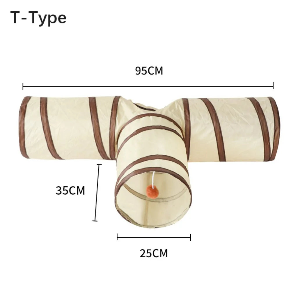 Fun Polyester+Steel Wire Cat Tunnel Tube
