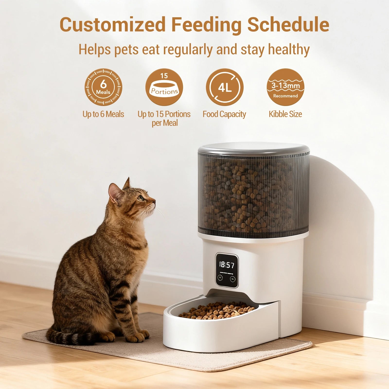4L Automatic Pet Feeder with Timer & Portion Control