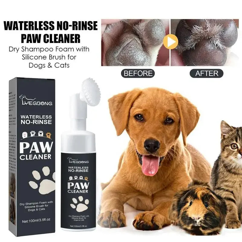 Paw Cleaner Foam 100ml with Brush for Dogs & Cats