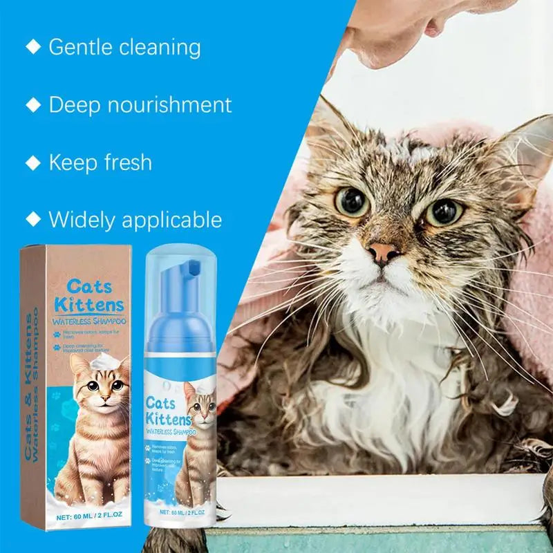 Waterless Cat Dry Shampoo Foam 60ml