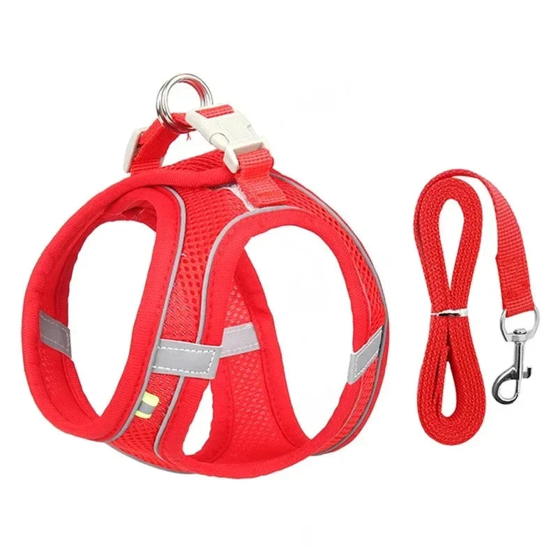Breathable Dog & Cat Harness Vest with Chest Rope