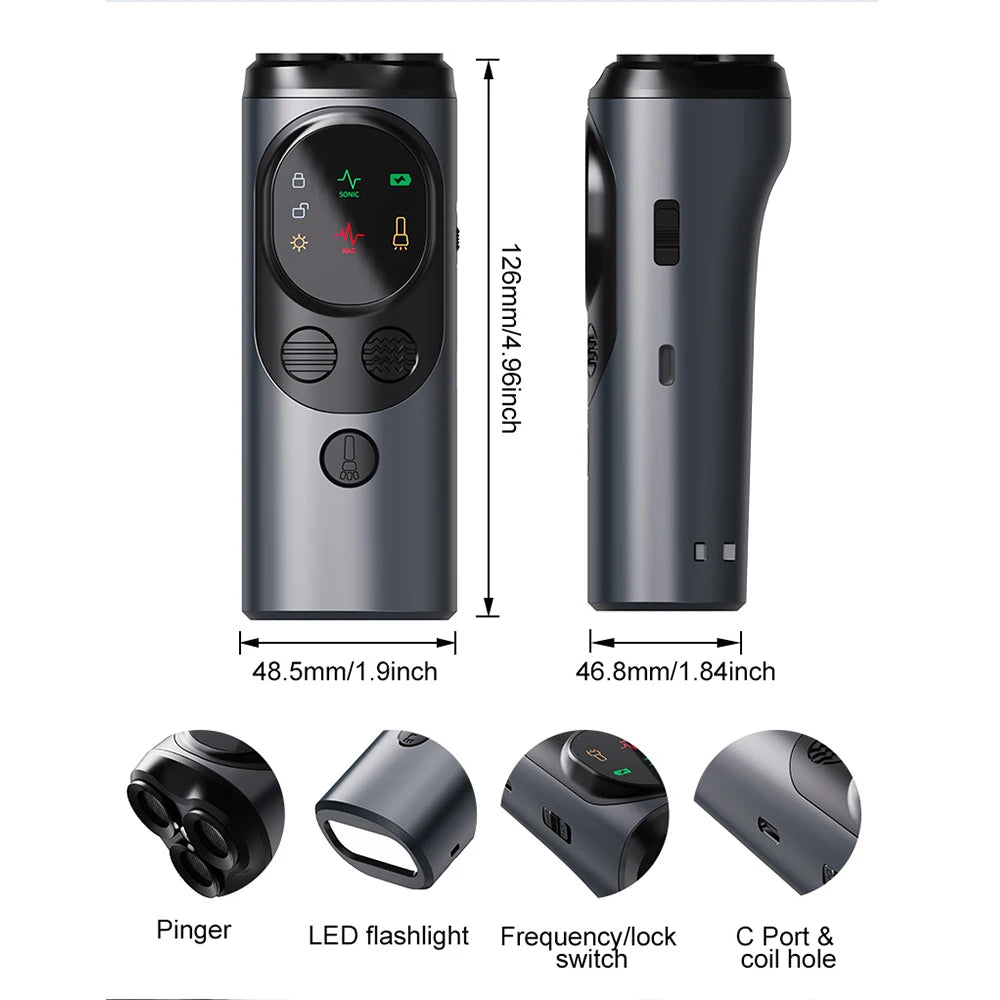 Ultrasonic Dog Repeller with LED Flashlight
