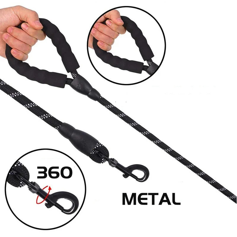 Reflective Heavy Duty Dog Leash with Padded Handle