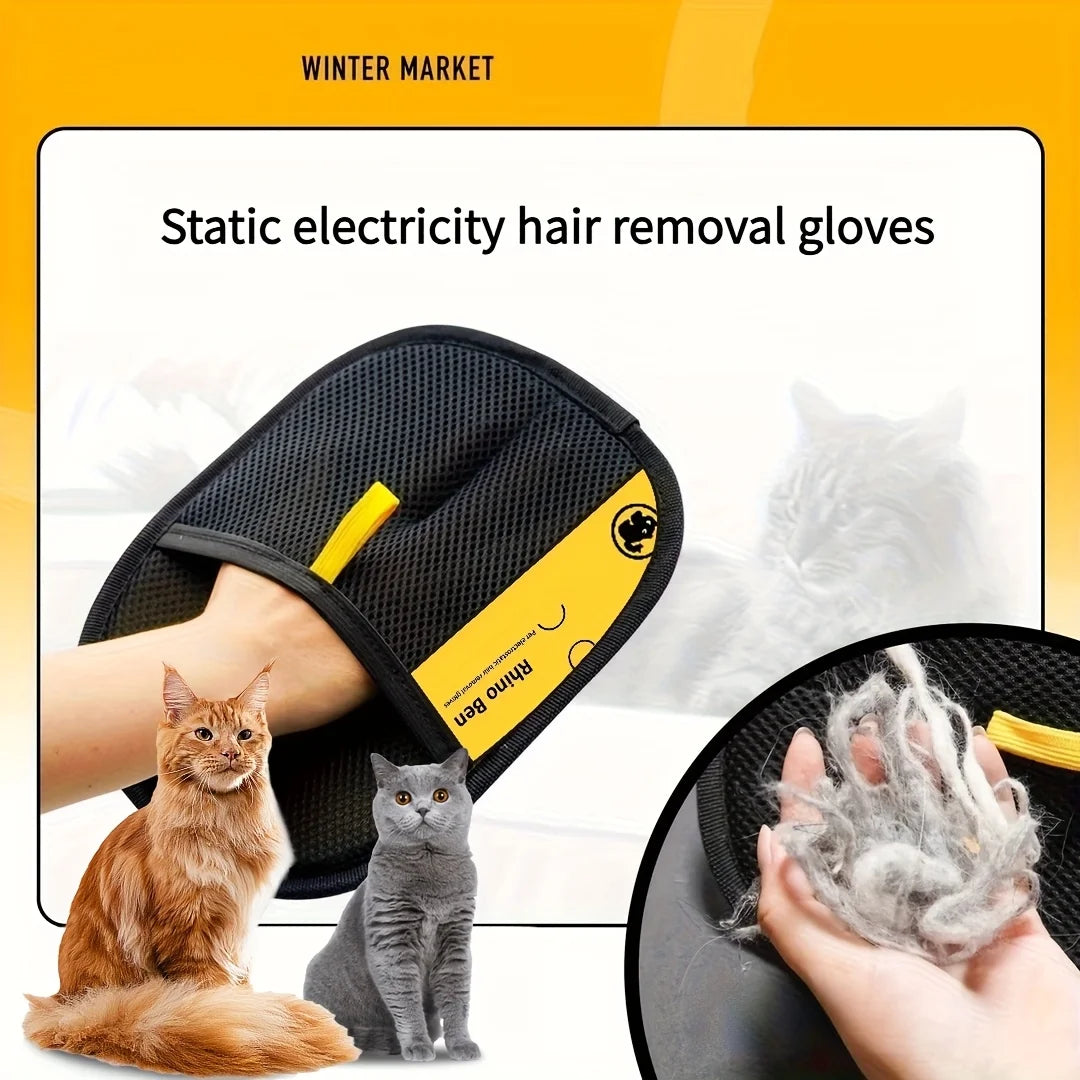 Upgrade Edition Pet Hair Removal Grooming Gloves
