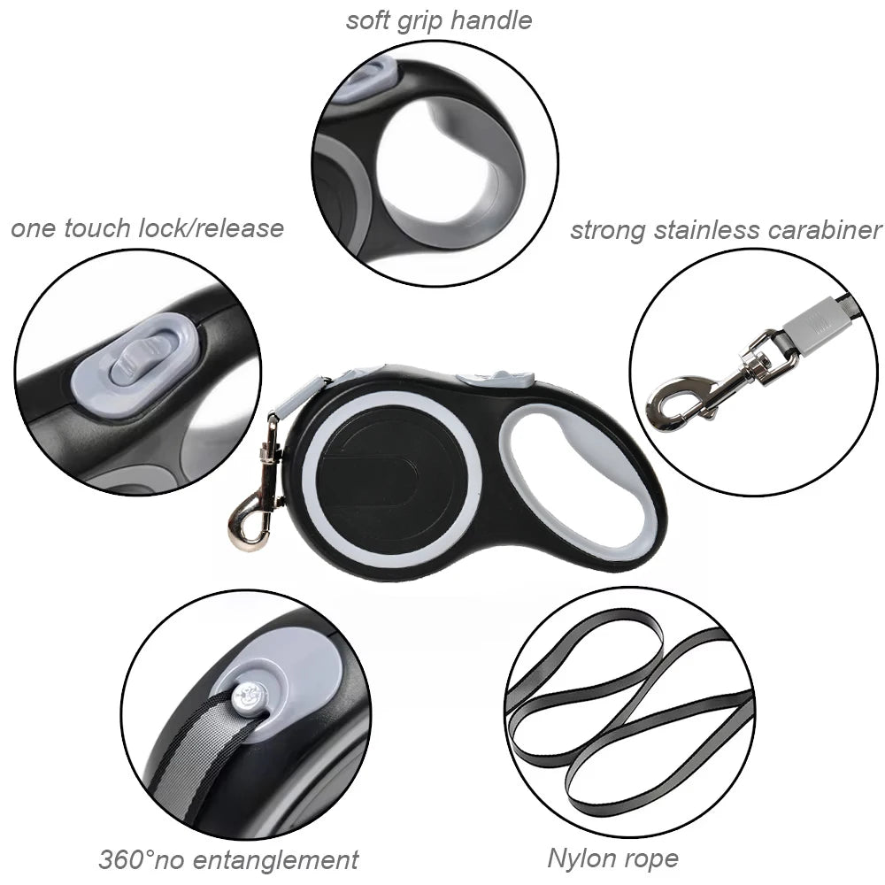 Retractable Heavy-Duty Dog Leash