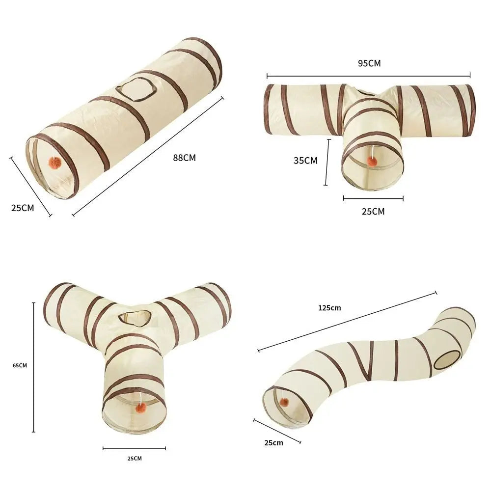 Fun Polyester+Steel Wire Cat Tunnel Tube