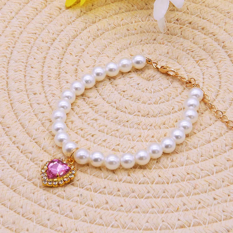 Cute Pearl Cat Collar Adjustable Necklace