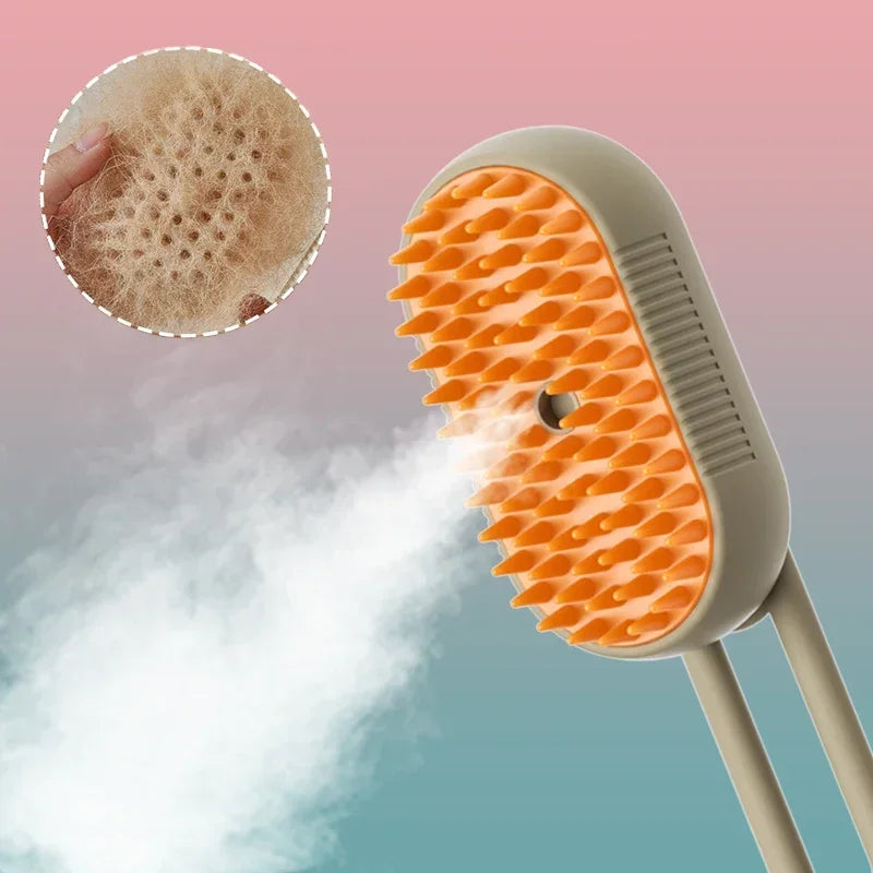 3-in-1 Pet Steam Brush for Dogs & Cats