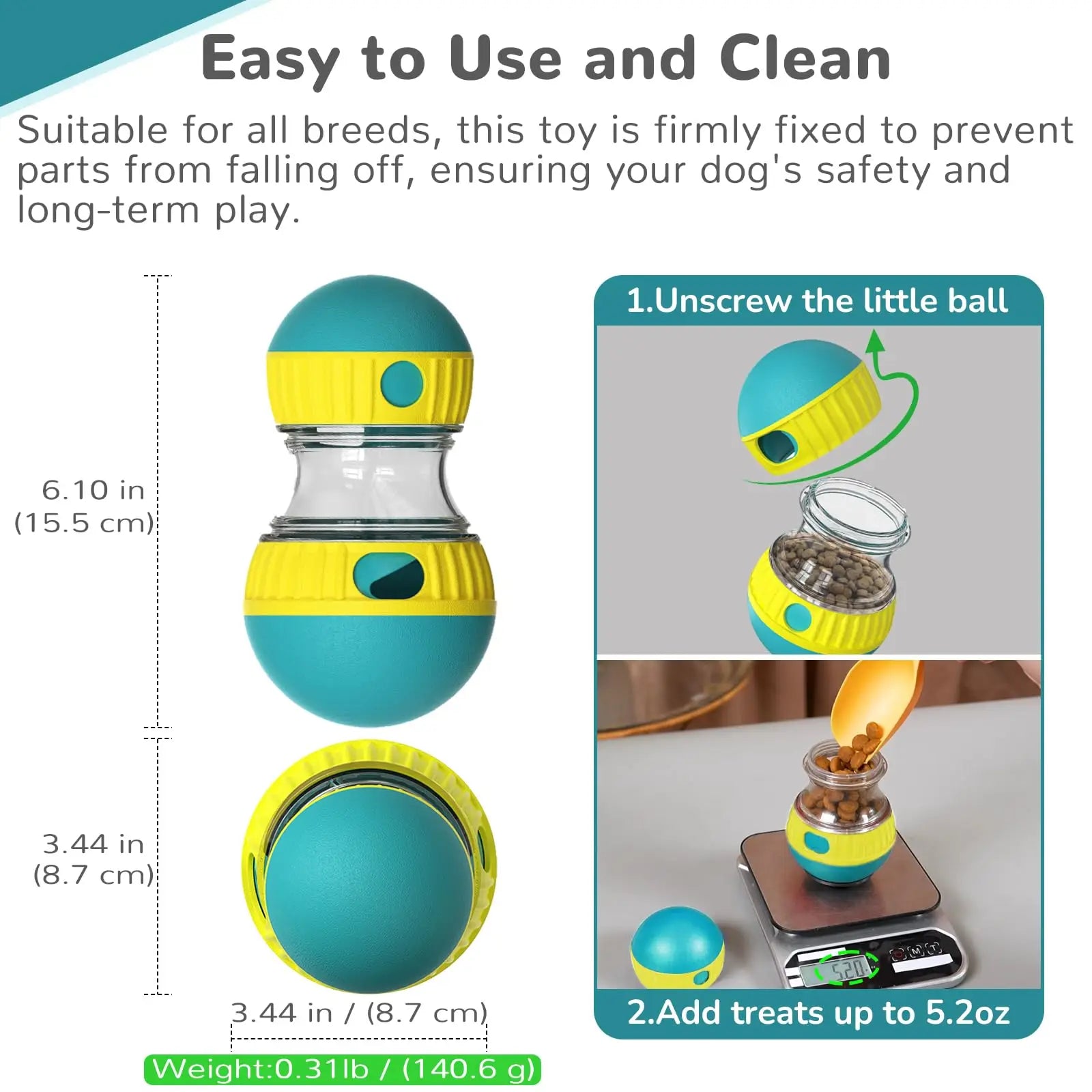 Dog Toys & Adjustable Slow Feeder Ball