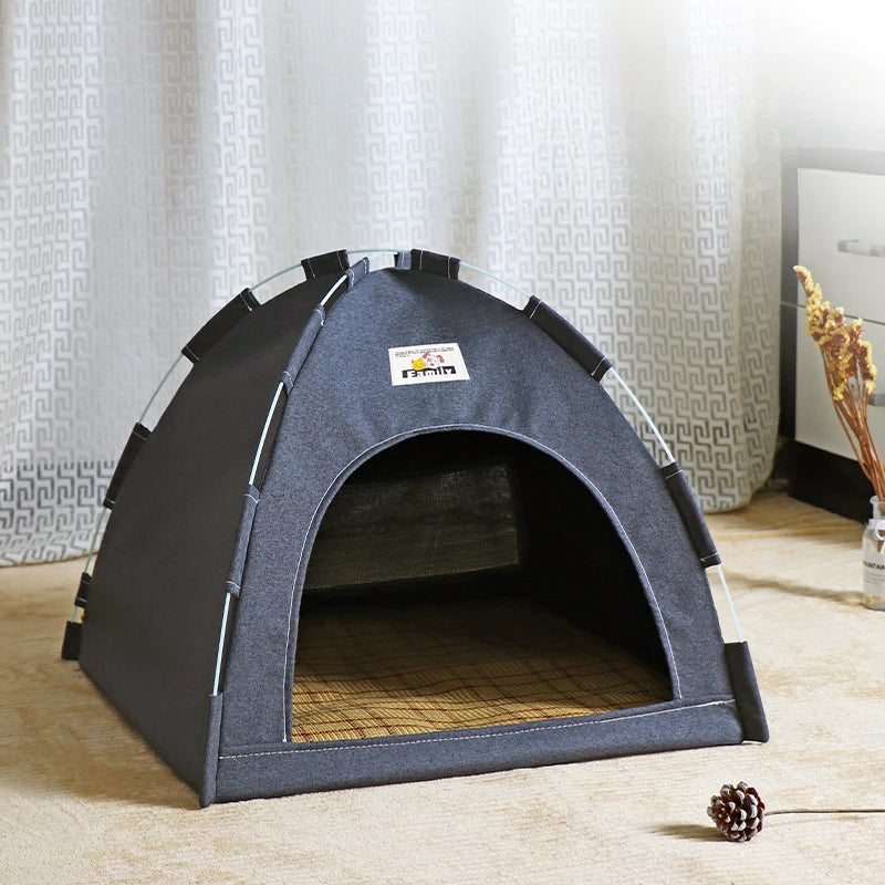 Foldable Cat & Dog House Tent – All Season Pet Bed