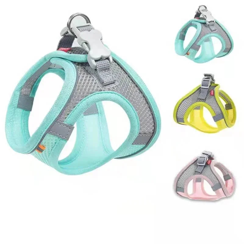 Breathable Dog & Cat Harness Vest with Chest Rope