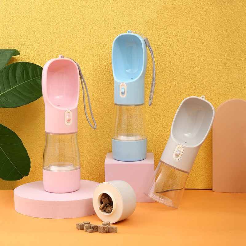 Portable Pet Dog Water Bottle & Feeding Bowl